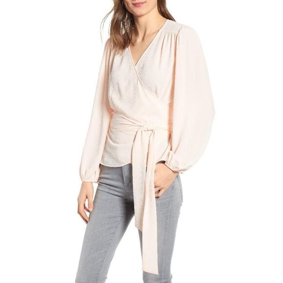 CHELSEA28 wrap top pink wood XS NWT - Picture 1 of 8
